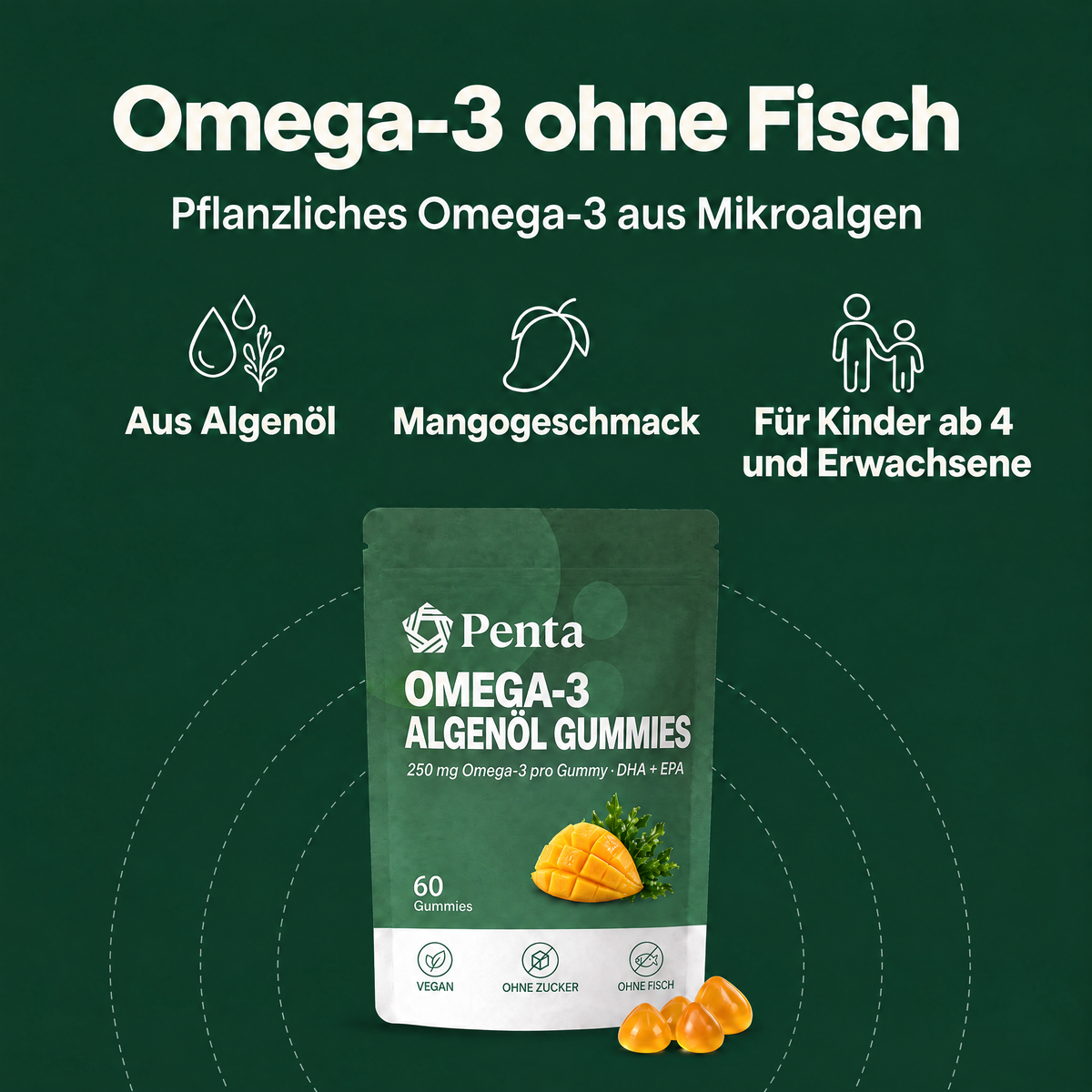 PENTA Omega-3 Algenöl Gummies